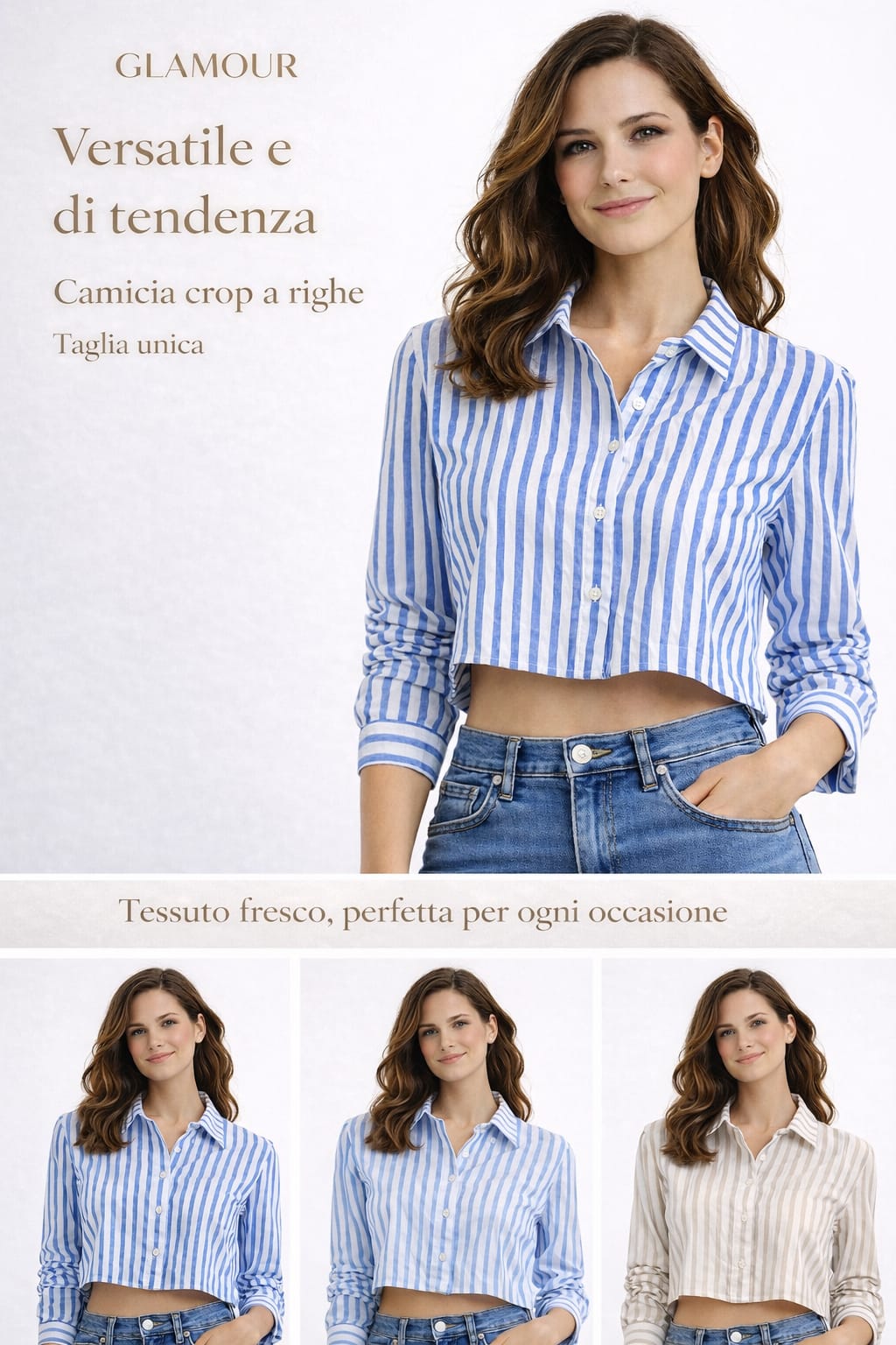 Camicia top crop