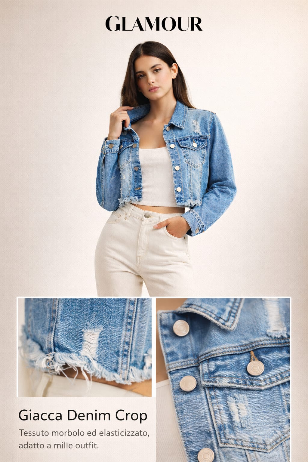 Giacca jeans elasticizzata