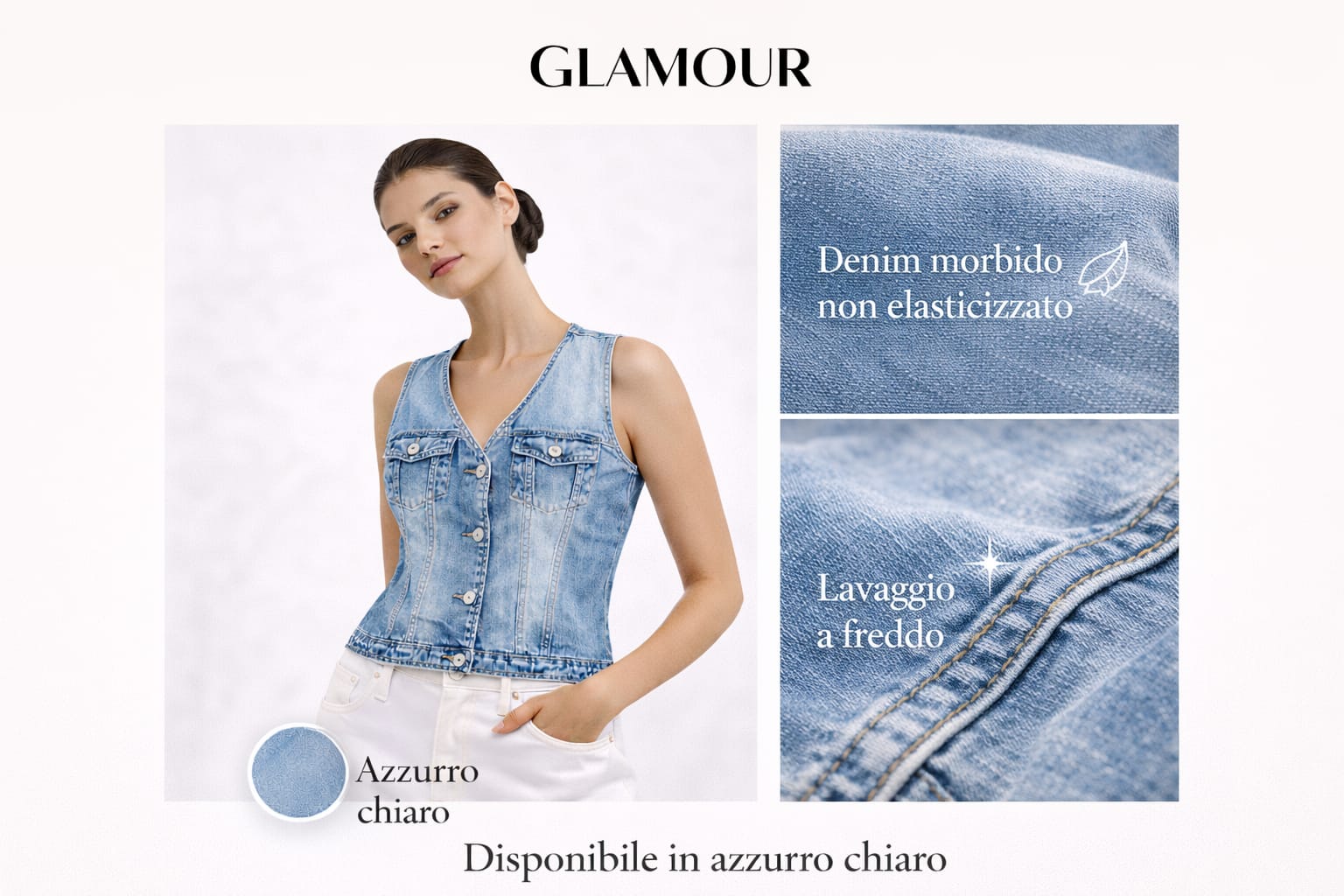 Gilet in denim