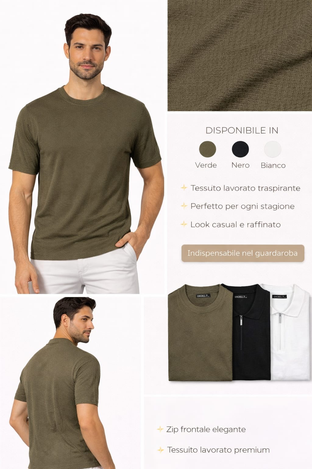 Maglia giro collo cotone traforata a filo