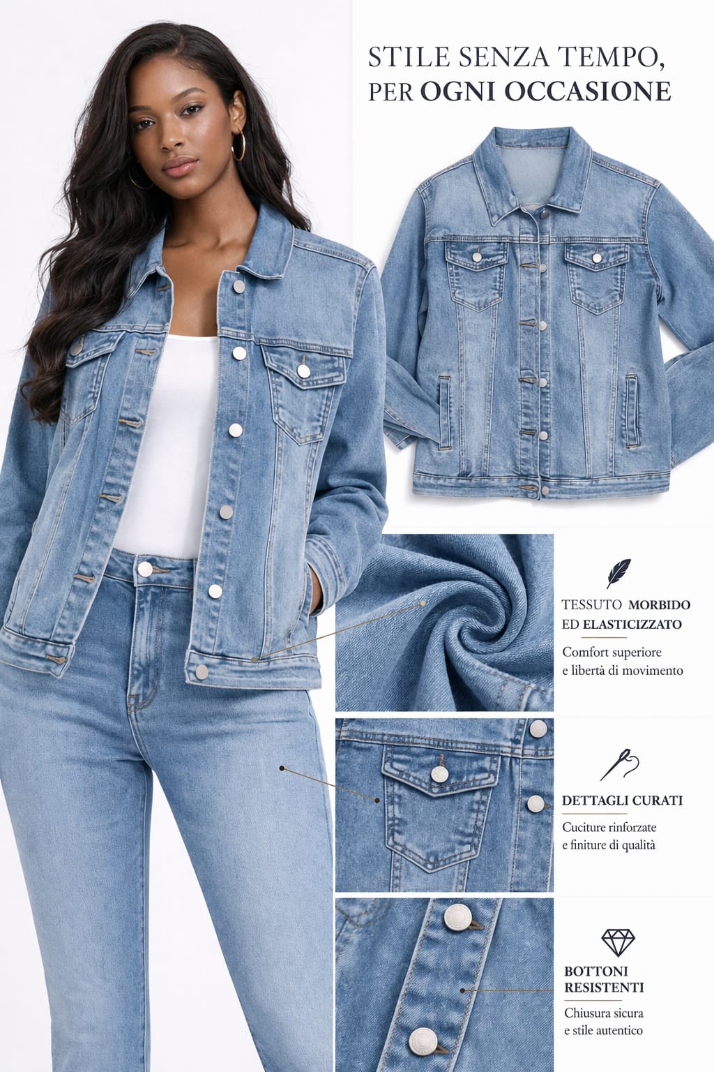 Giacca in jeans elasticizzato