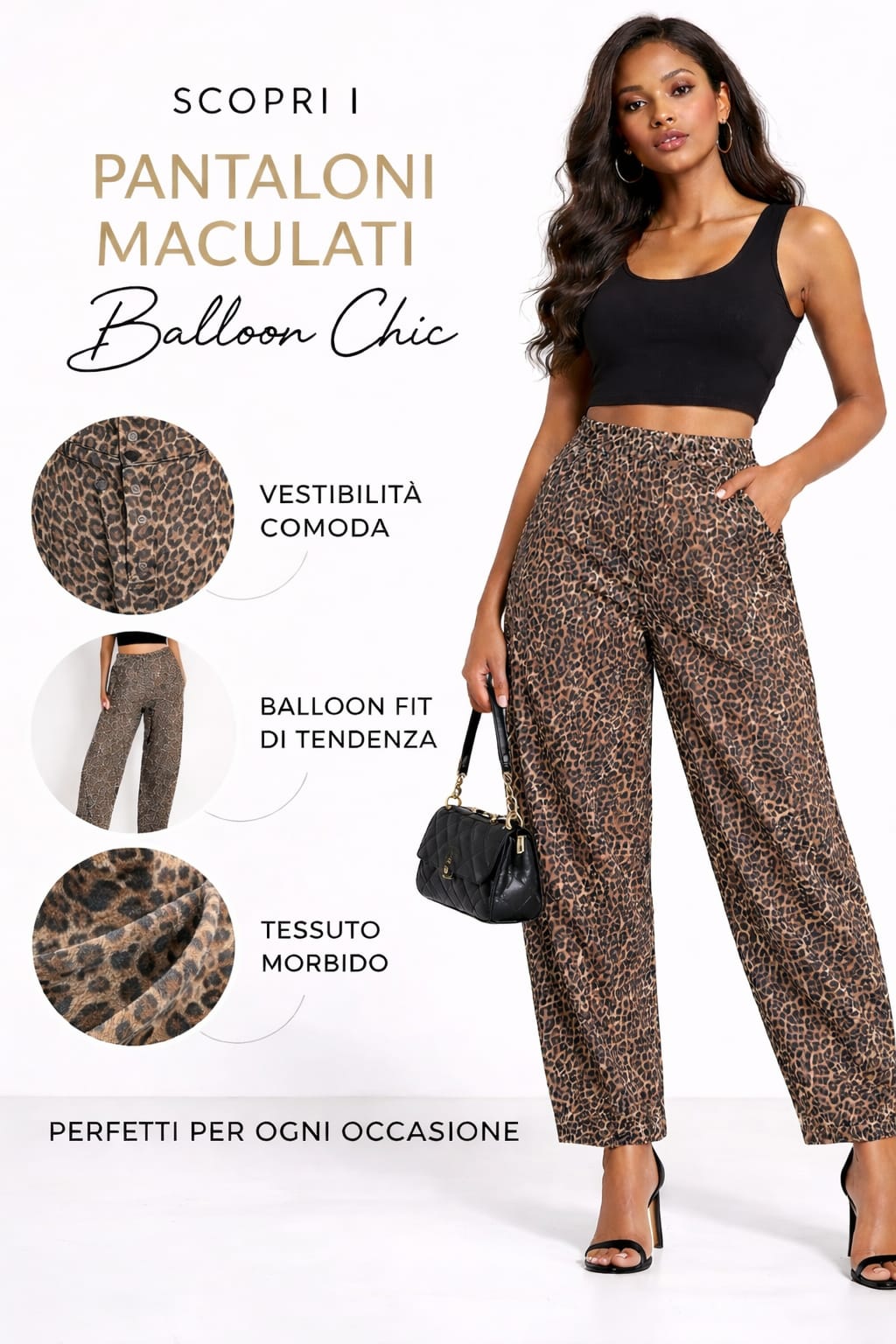 Pantalone morbido cotone elasticizzato