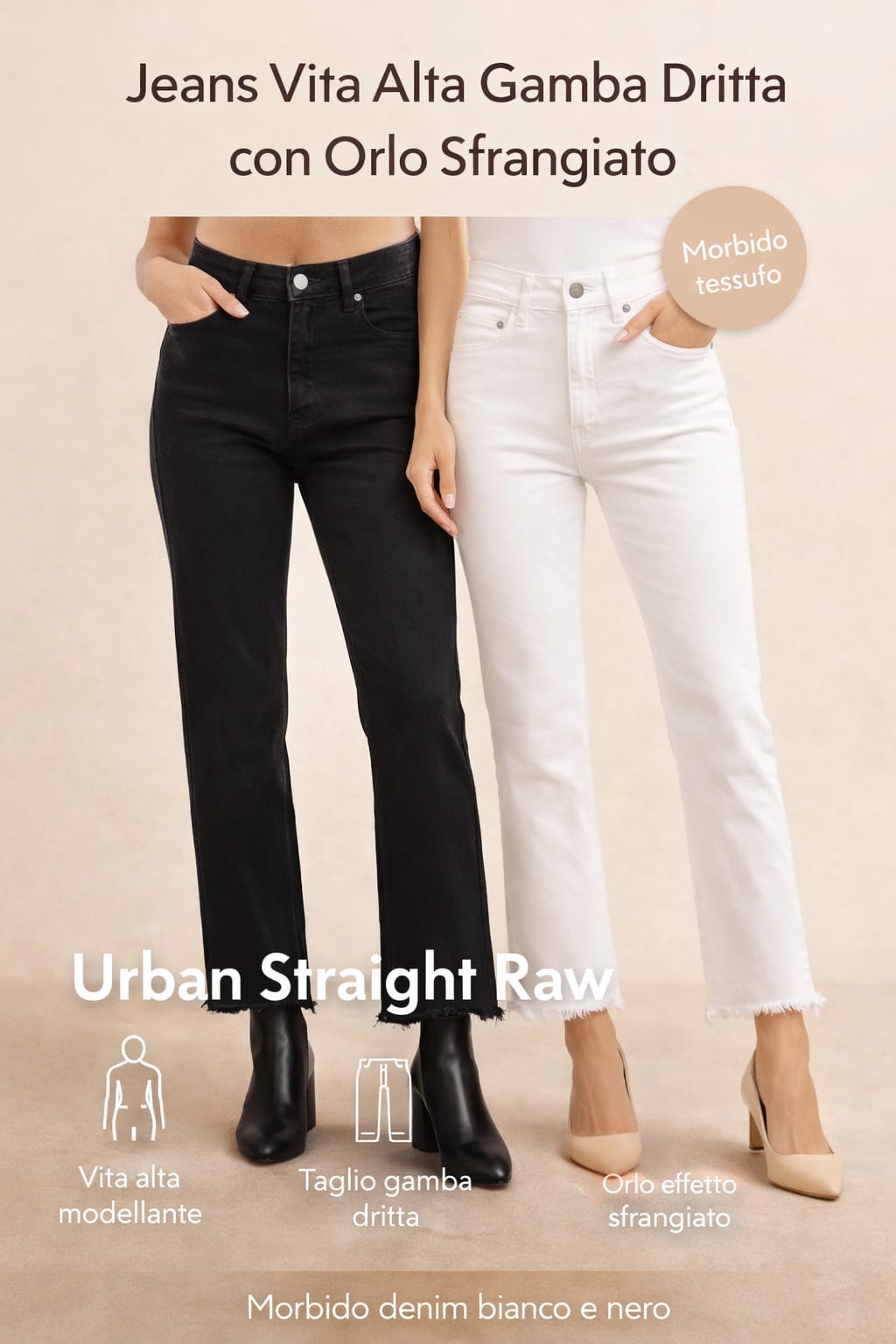 Jeans in cotone elasticizzato stracciato